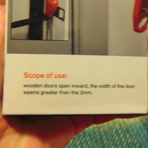 THE PORTABLE DOOR LOCK -  INSTALL at HOME or TAKE WHEN TRAVELING ! - Picture 4 of 5